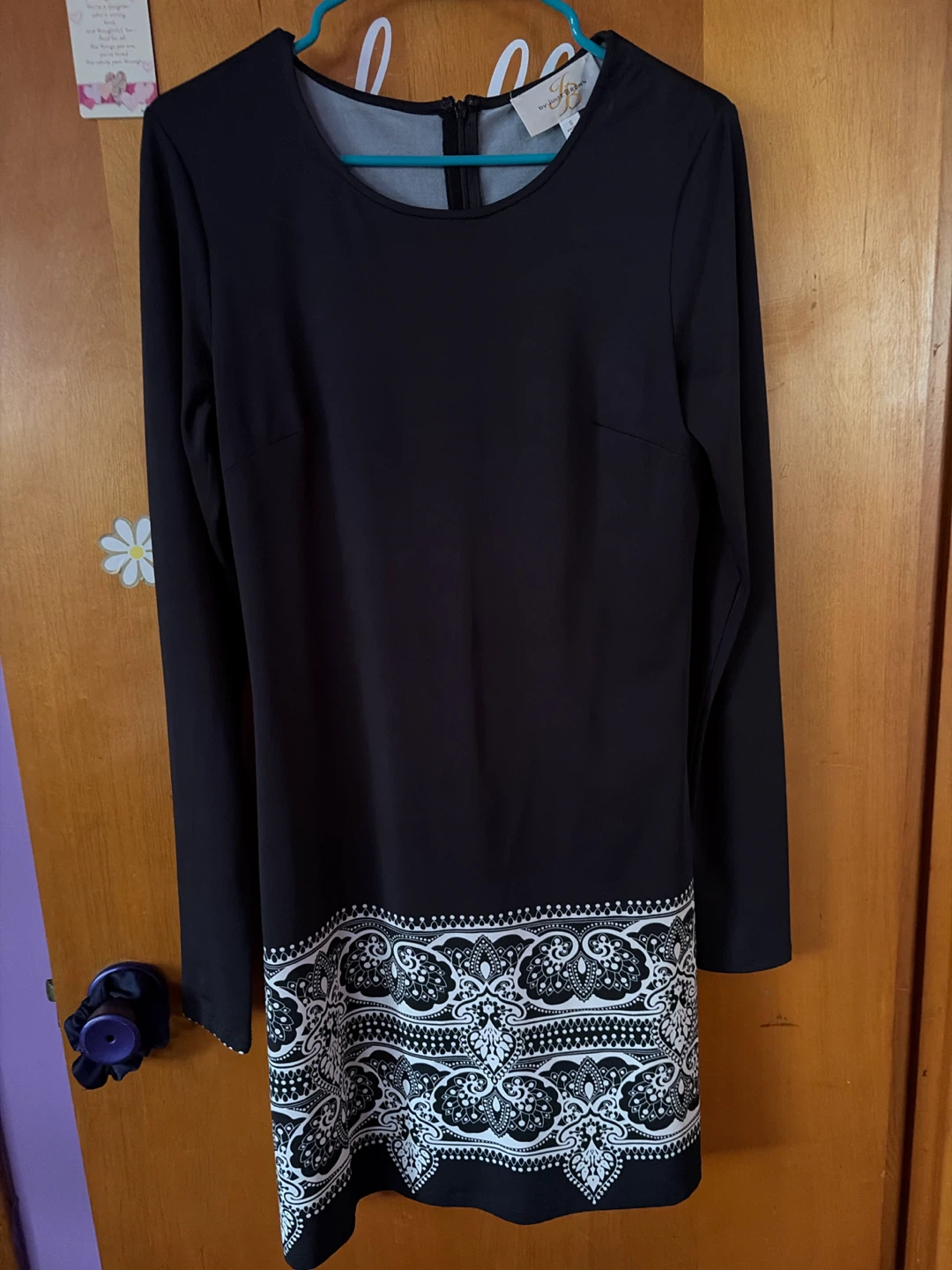 Black & White Patterned Dress by Julie Brown
