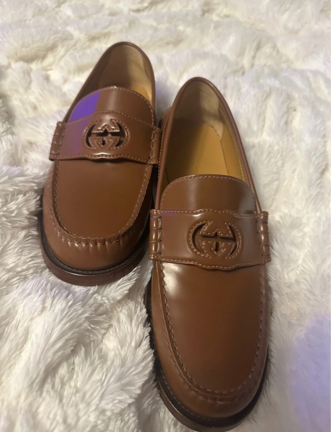 Gucci Brown Leather Loafers