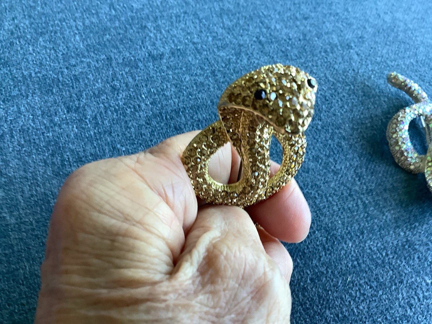 4 Cobra Snake Brooches w Rhinestones ($5.00 each) - photo 2