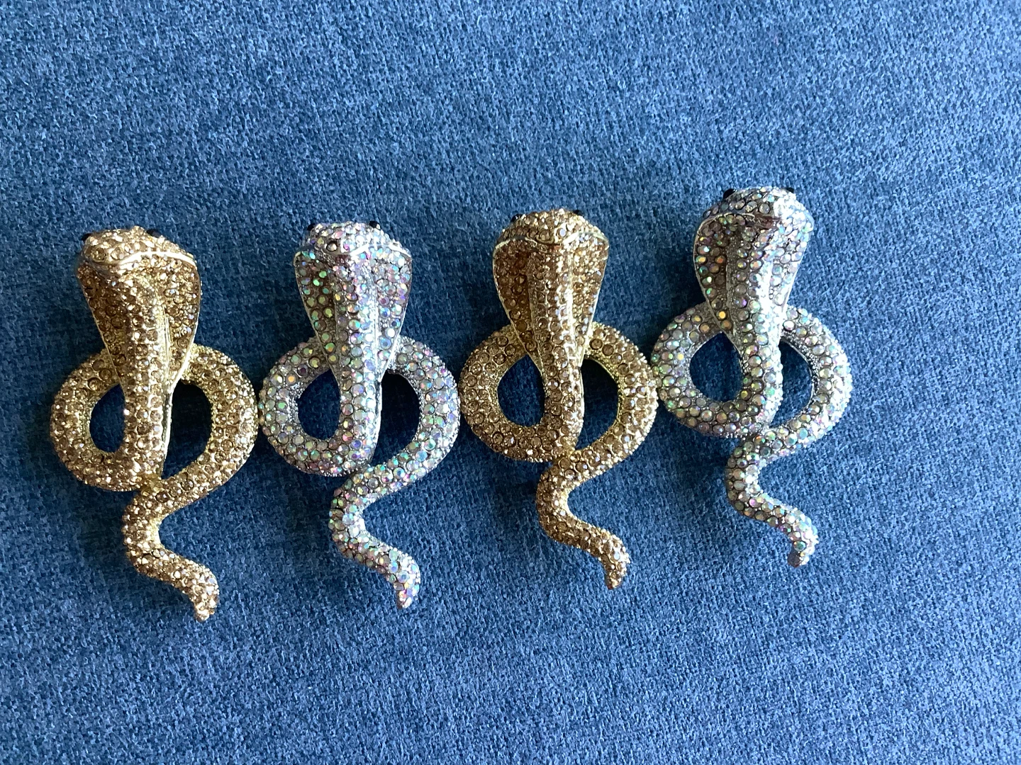 4 Cobra Snake Brooches w Rhinestones ($5.00 each) - photo 4