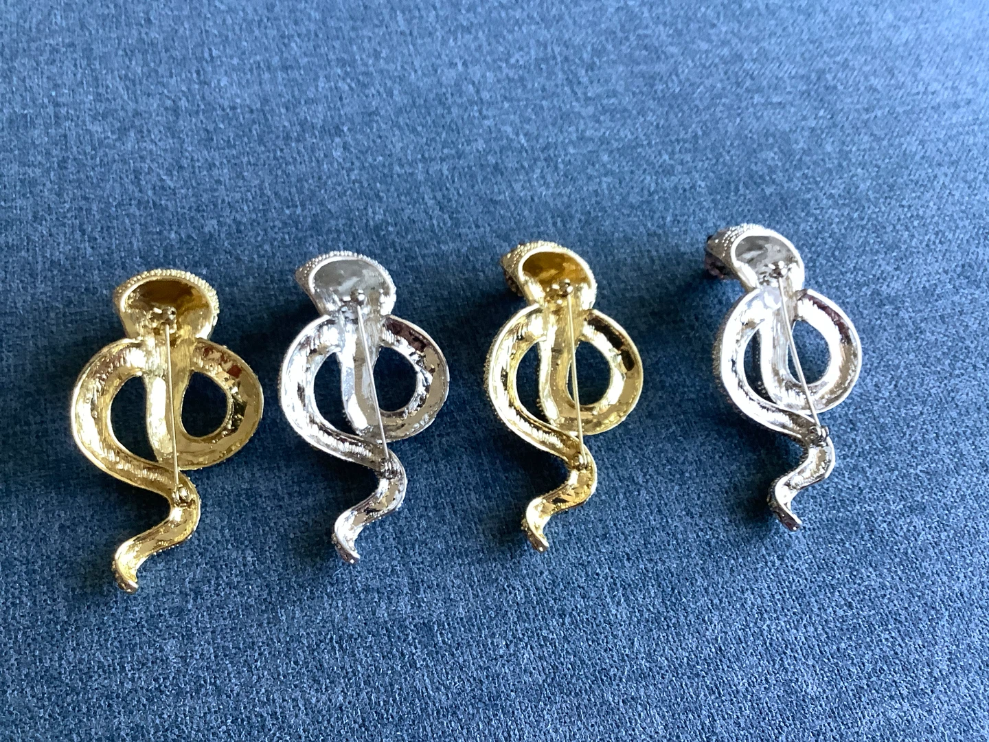4 Cobra Snake Brooches w Rhinestones ($5.00 each) - photo 5