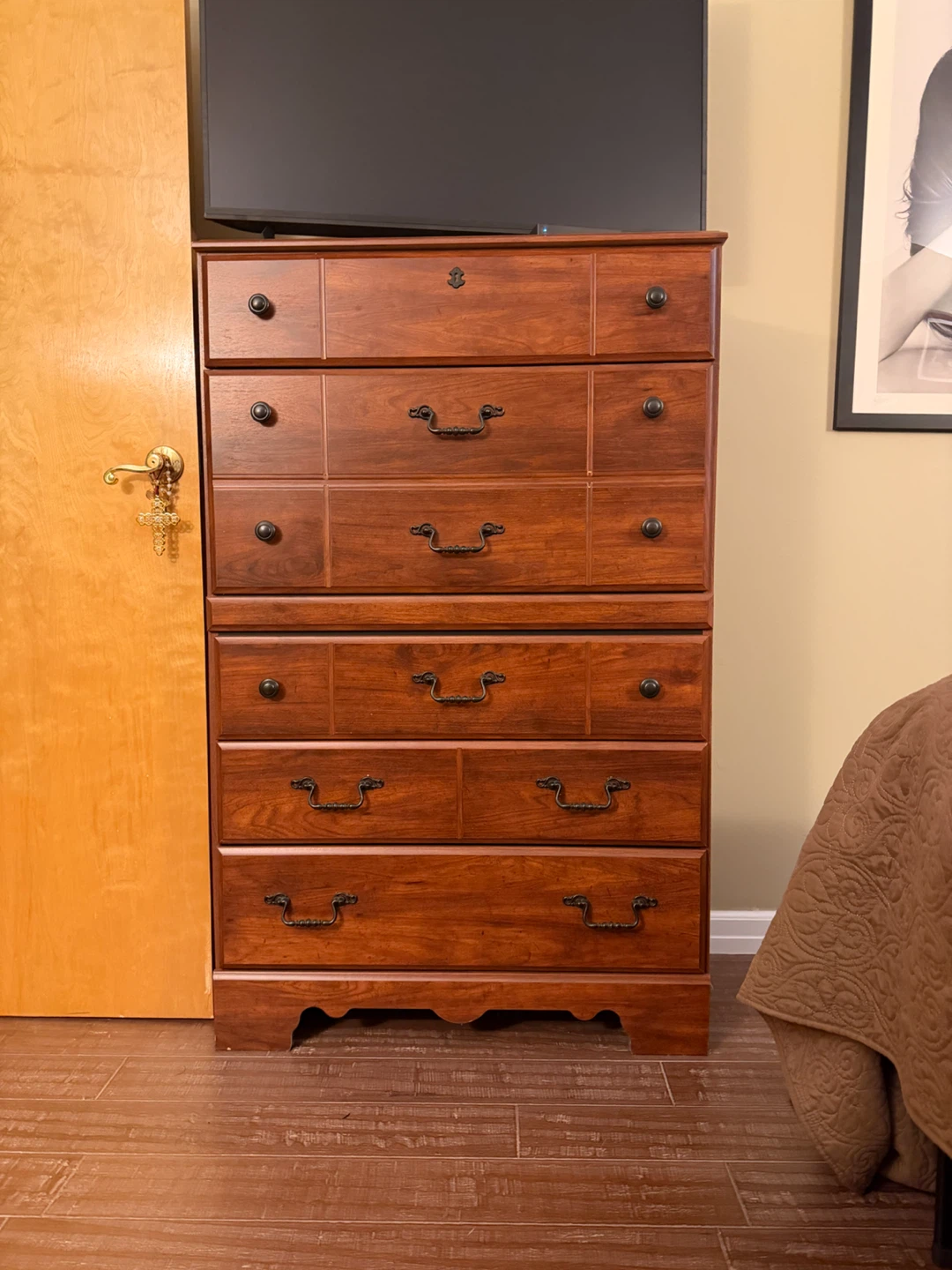 Wooden Dresser with Multiple Drawers - photo 2
