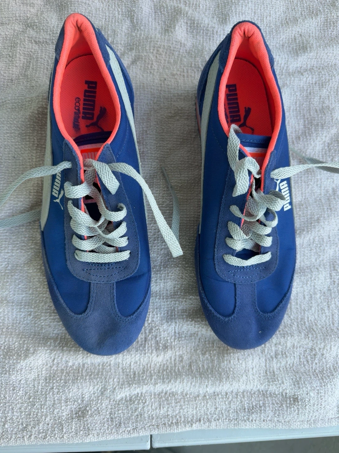 Puma Blue Suede and Nylon Sneakers - photo 3