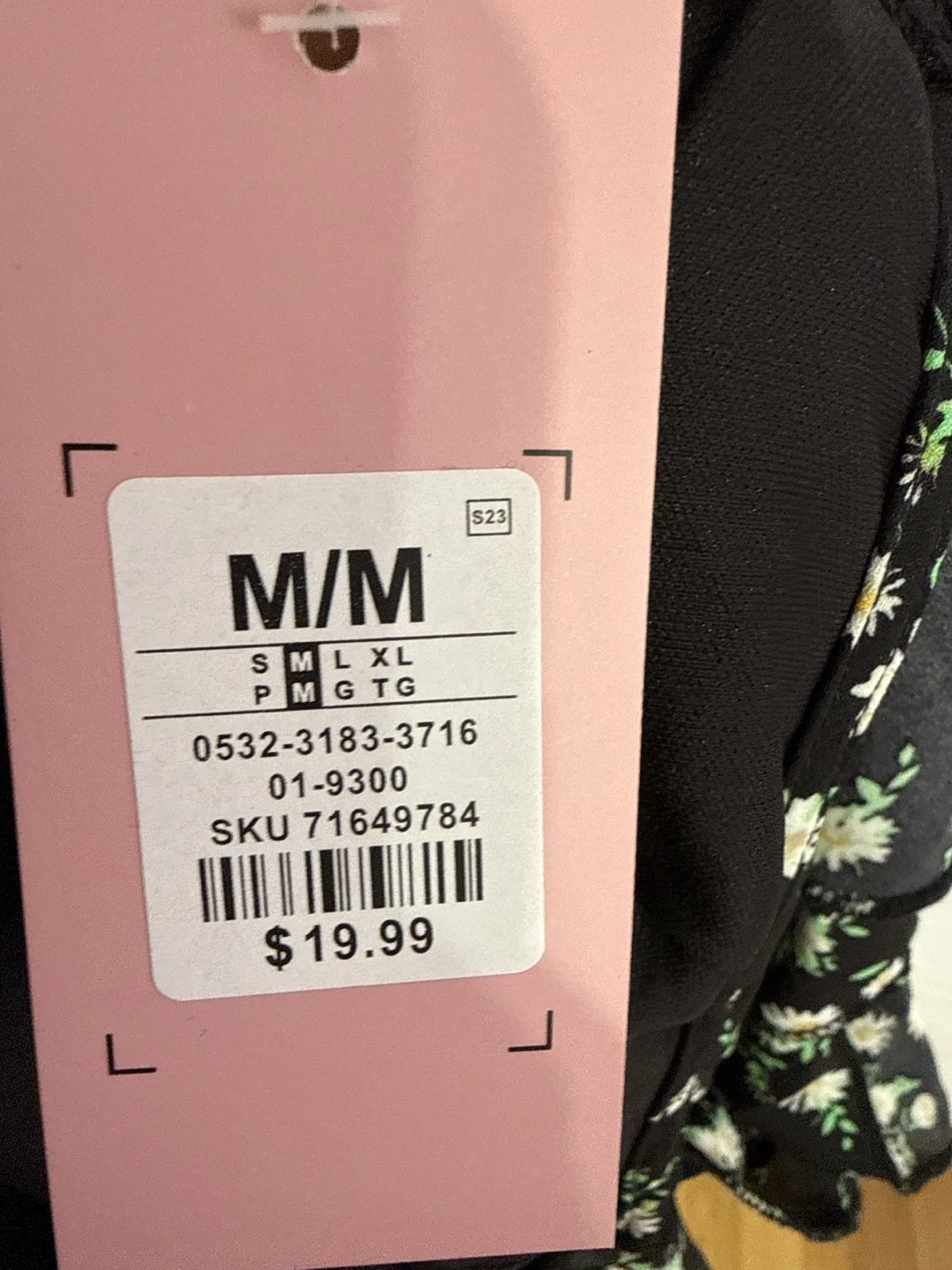 Black Floral Dress M/M - photo 2