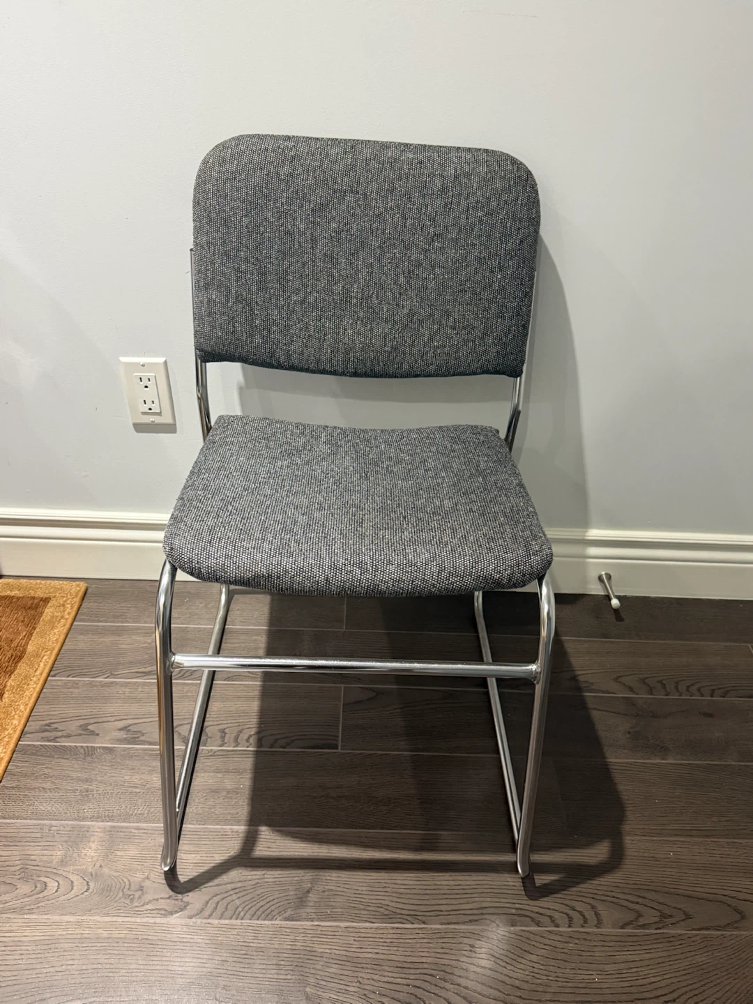 Stackable Grey Fabric Office Chairs (Set of 4) - photo 3