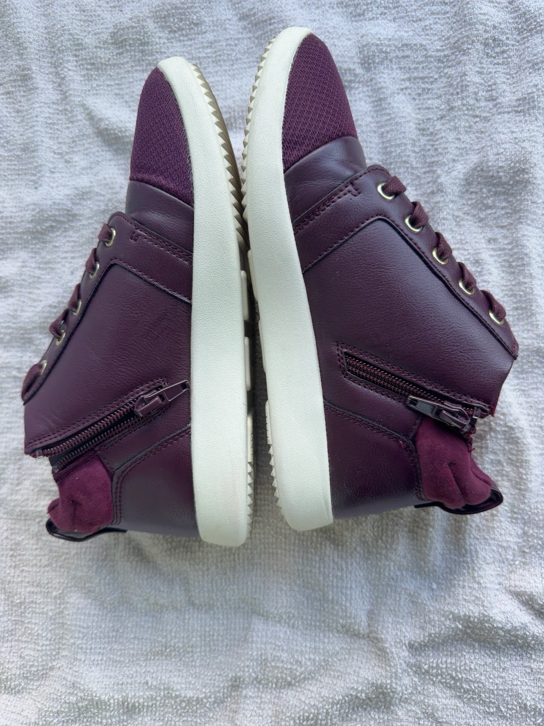 Women's Burgundy High-Top Sneakers - photo 2