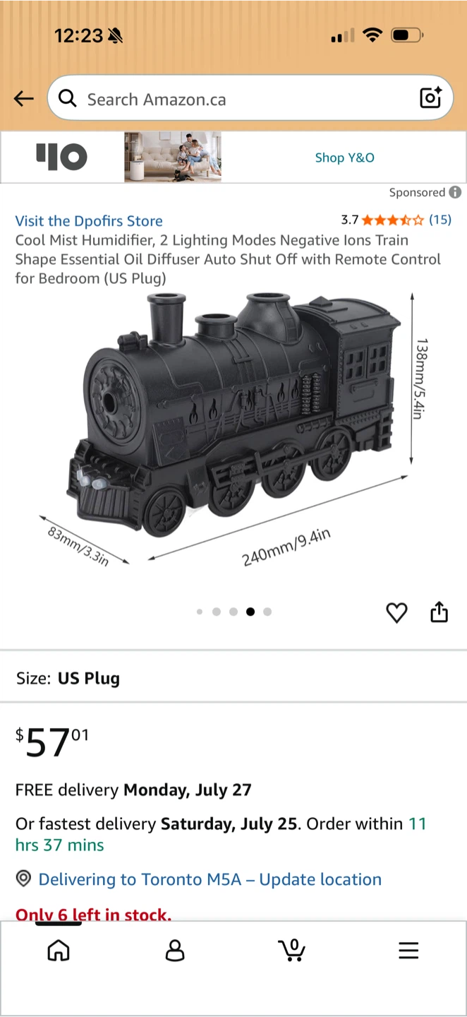 Train Shape Aroma Diffuser