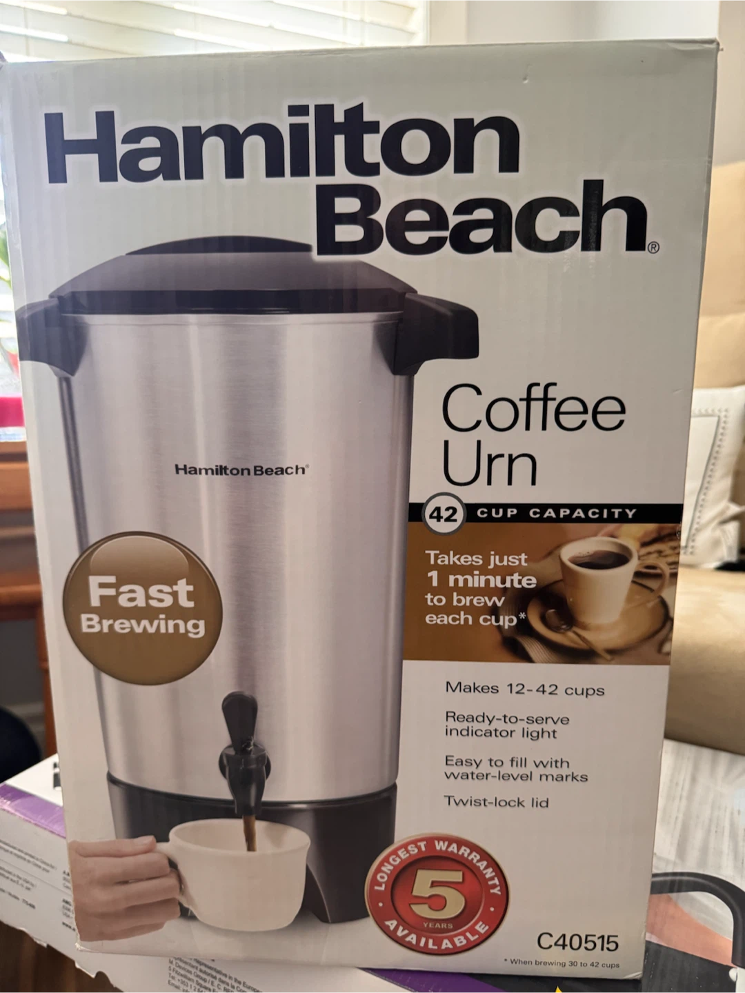 Hamilton Beach Coffee Urn - 42 Cup Capacity