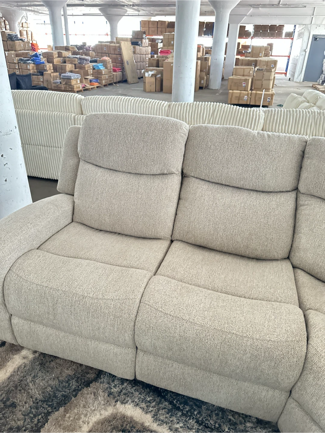 GREY manual reclining sectional - photo 3