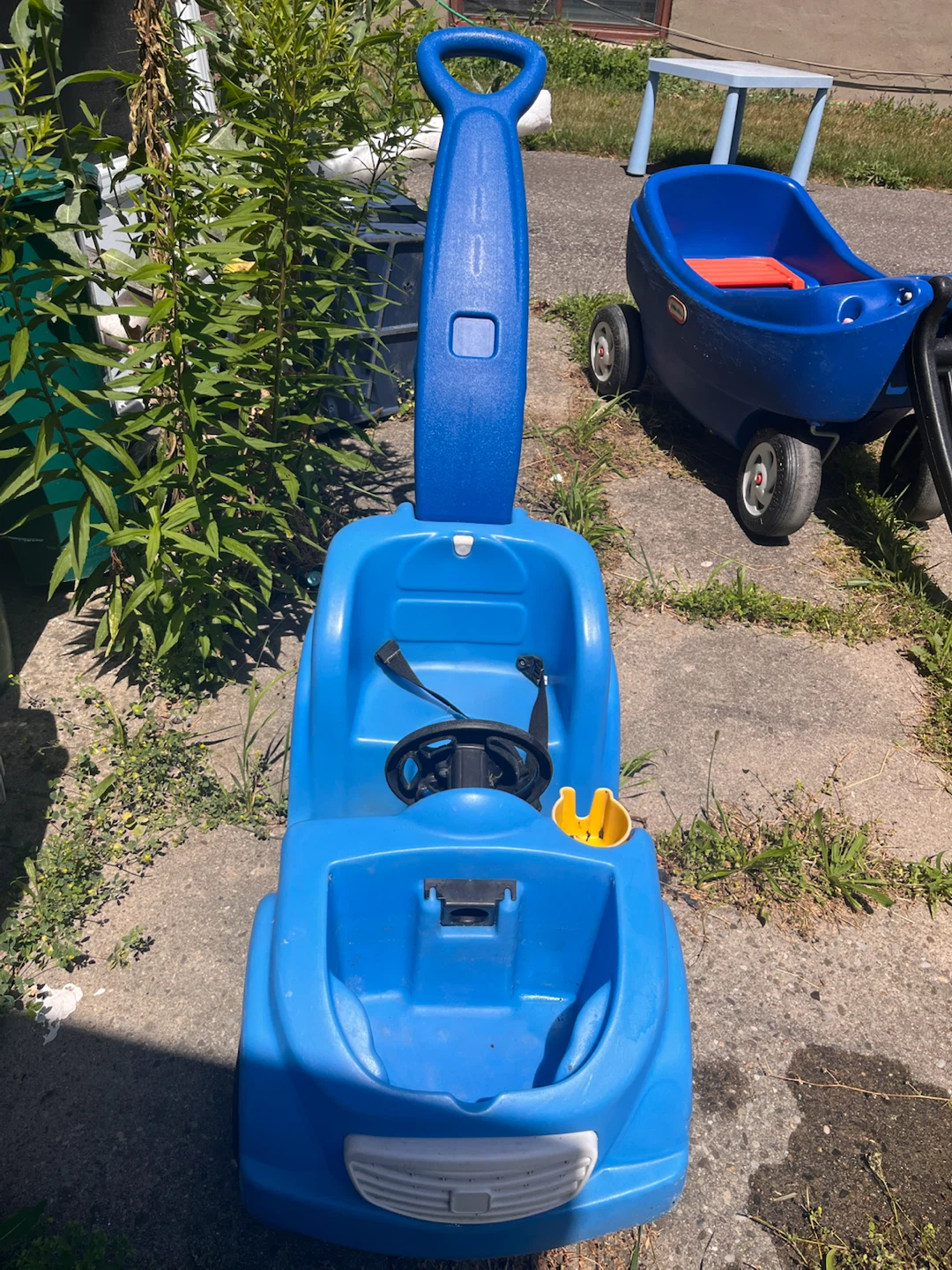 Blue Push Car with Handle