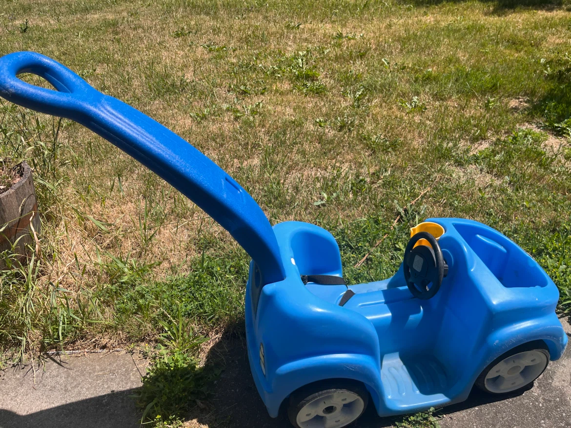 Blue Push Car with Handle - photo 2