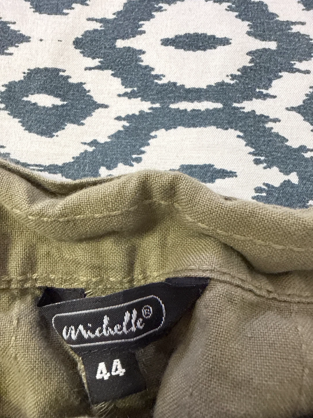 Michelle Women's Green Striped Pants Size 44 - photo 2