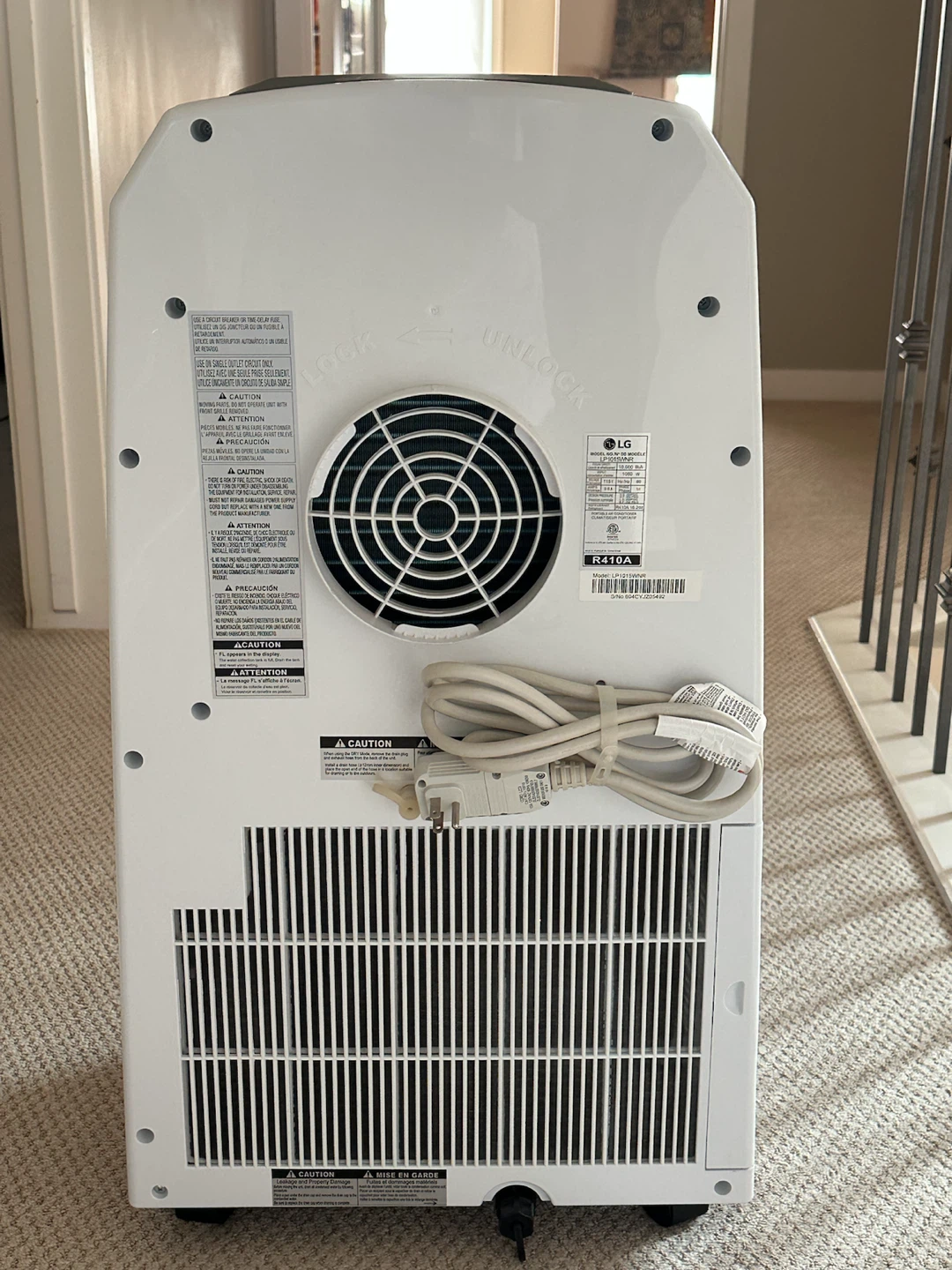 LG Portable Air Conditioner LP1015WNR - 10,000 BTU - photo 3