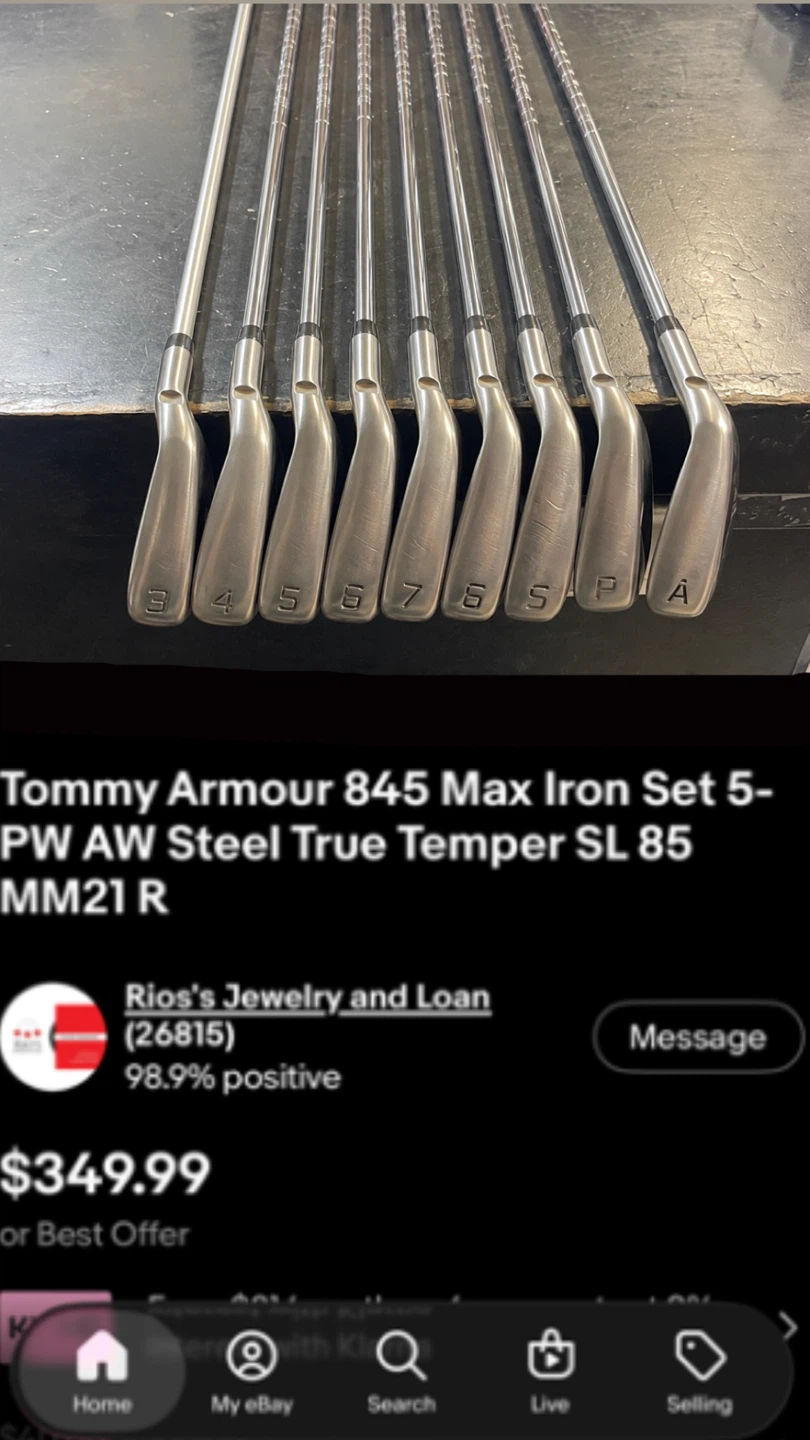 Tommy Armour 845 Max Iron Set 5-PW AW