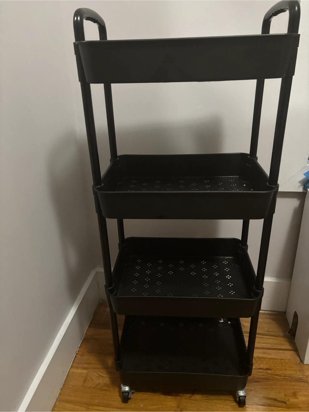 Black Rolling Cart