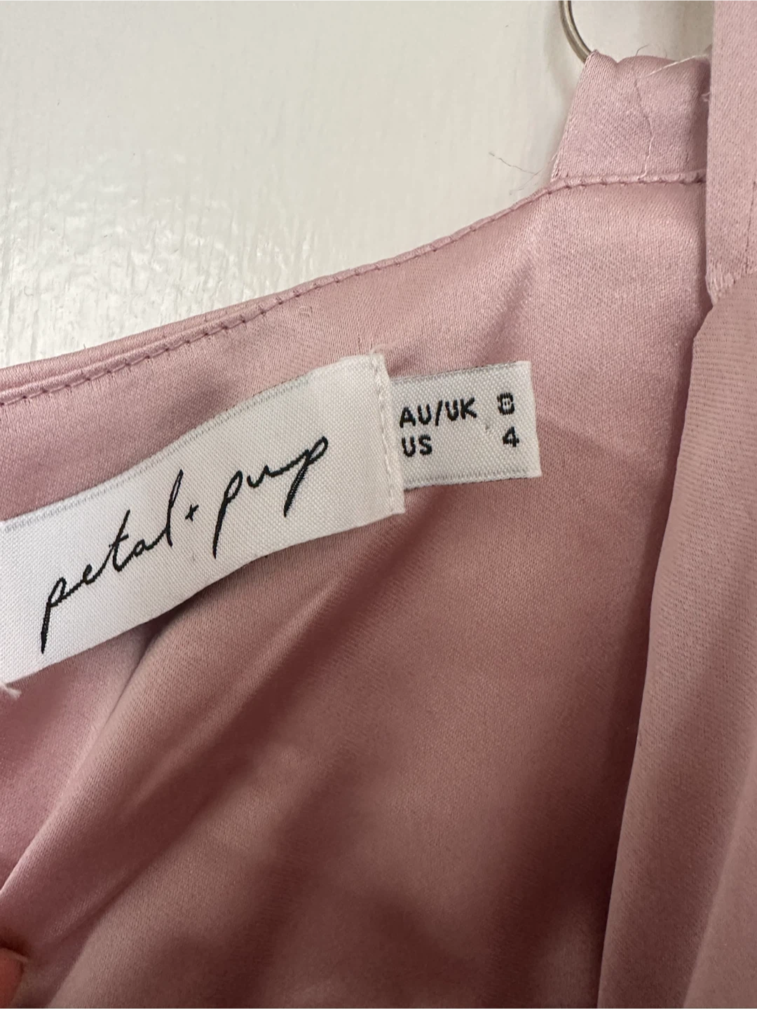 Petal + Pup Pink Satin Cutout Midi Dress Size US 4 - photo 4