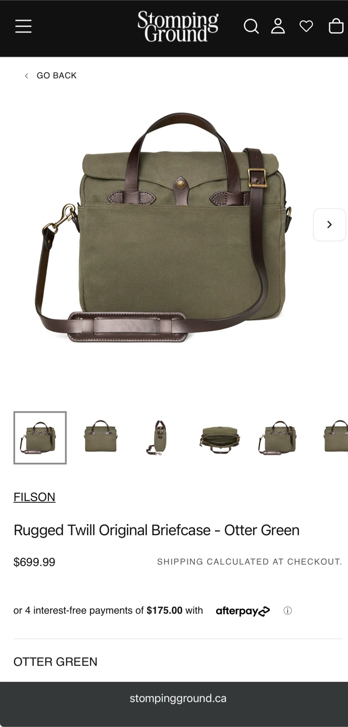 Filson Original Briefcase - Forest Green - photo 3