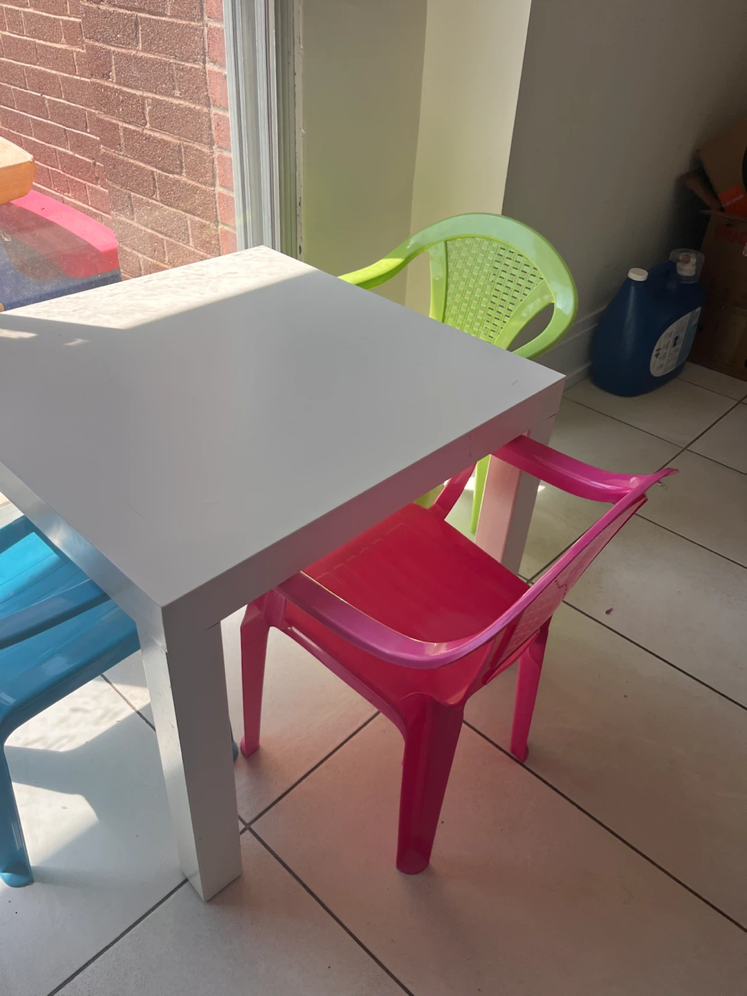 IKEA LACK Kids Tables and Plastic Chairs Set - photo 3