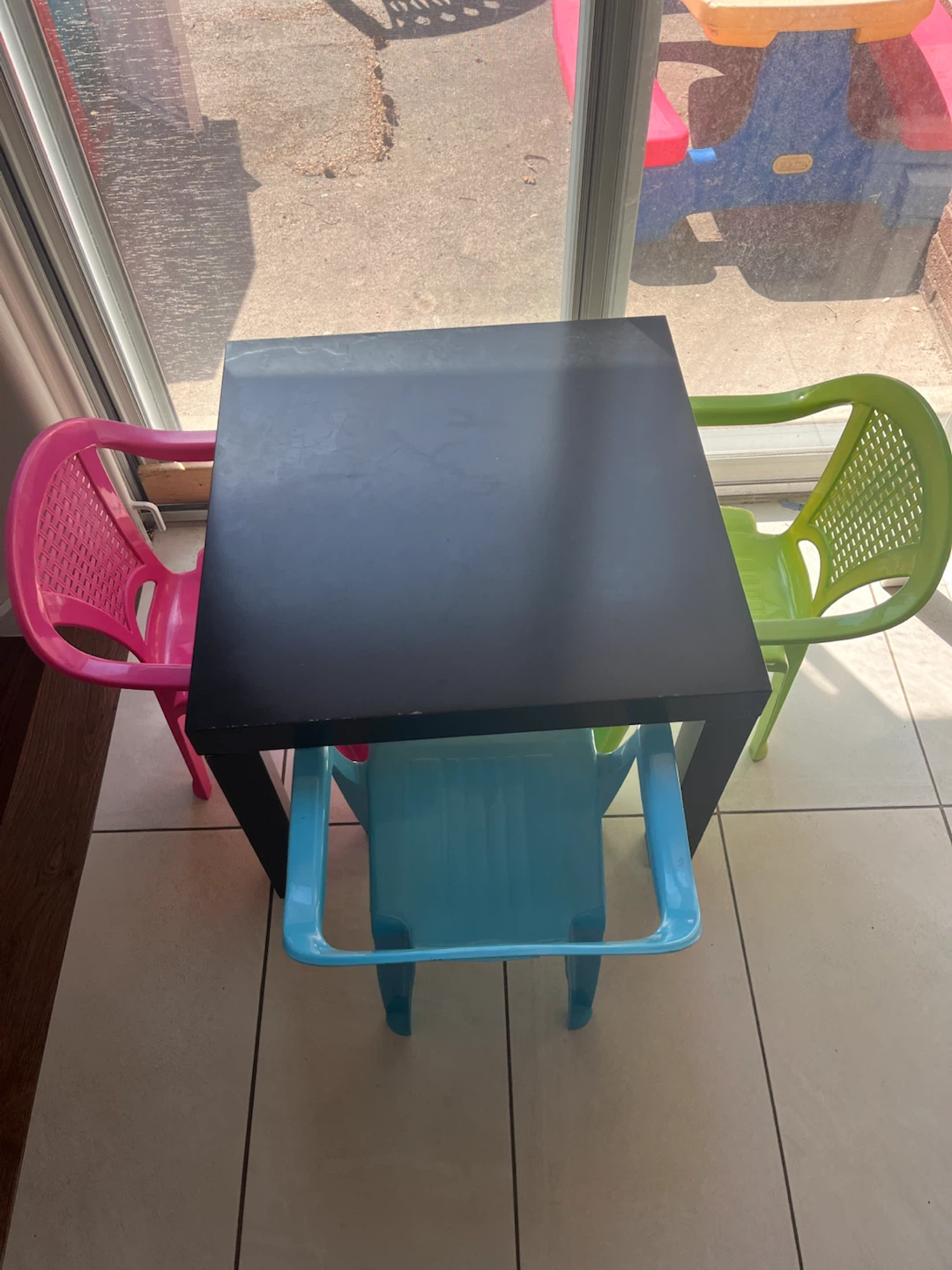IKEA LACK Kids Tables and Plastic Chairs Set - photo 4