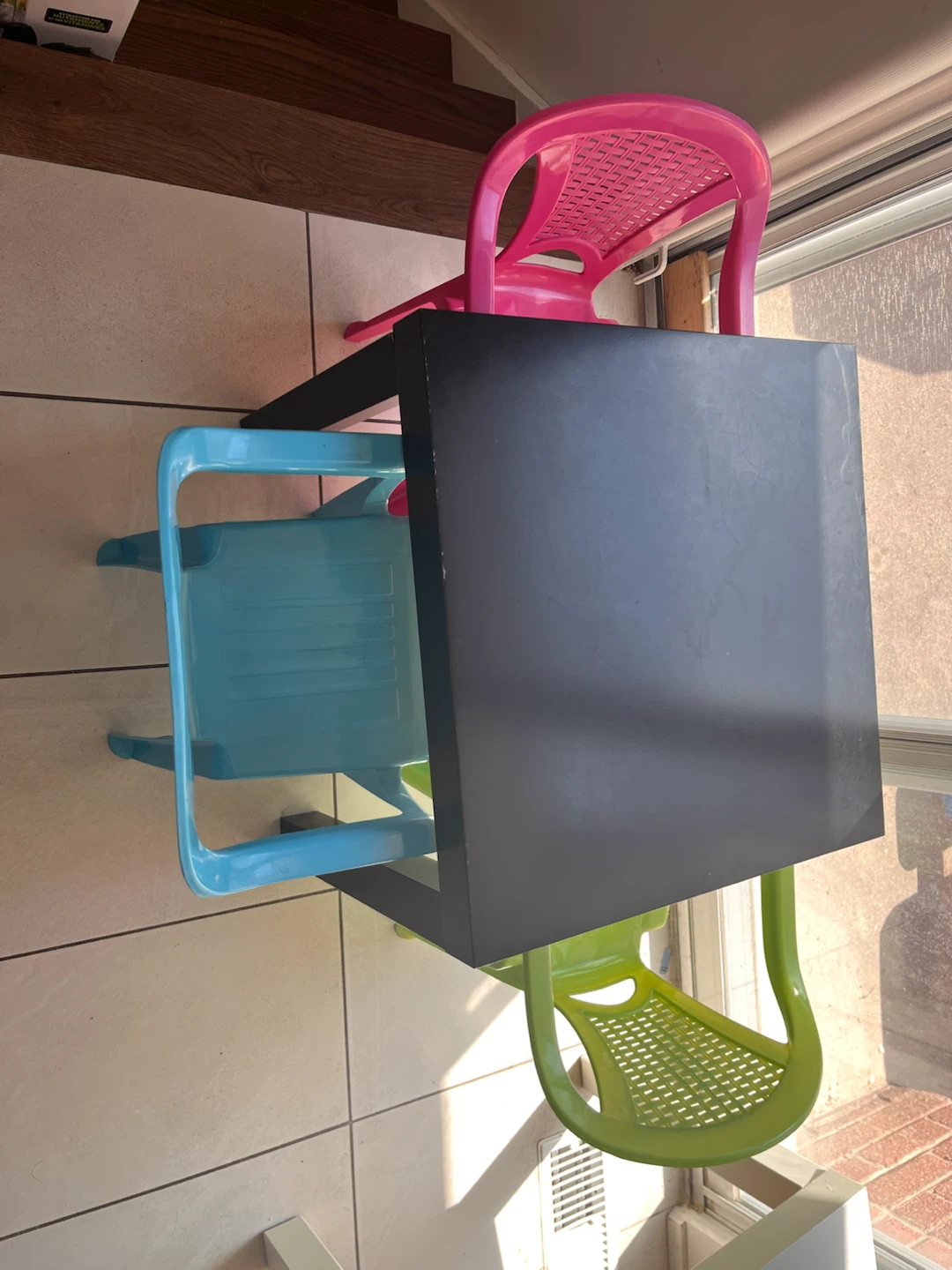 IKEA LACK Kids Tables and Plastic Chairs Set - photo 5