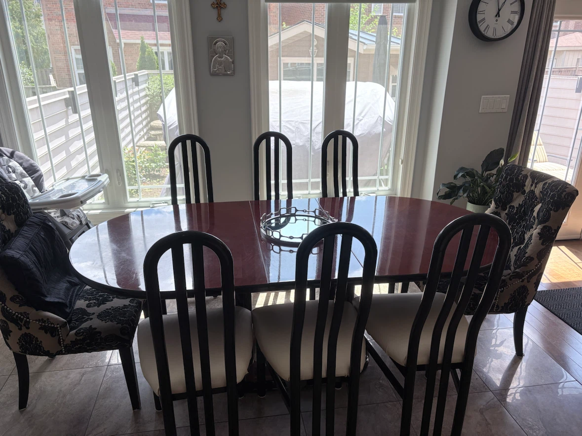 Dining room table with chairs