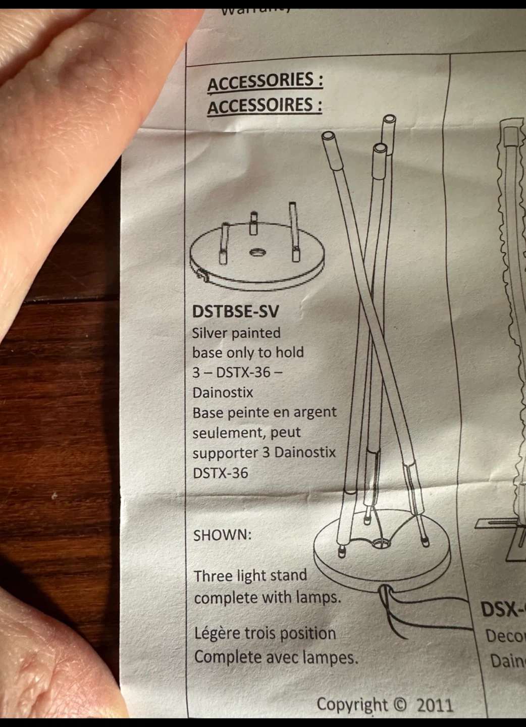 DSTBSE-SV Silver Painted Floor Lamp with 3 Dainostix Lamps - photo 2