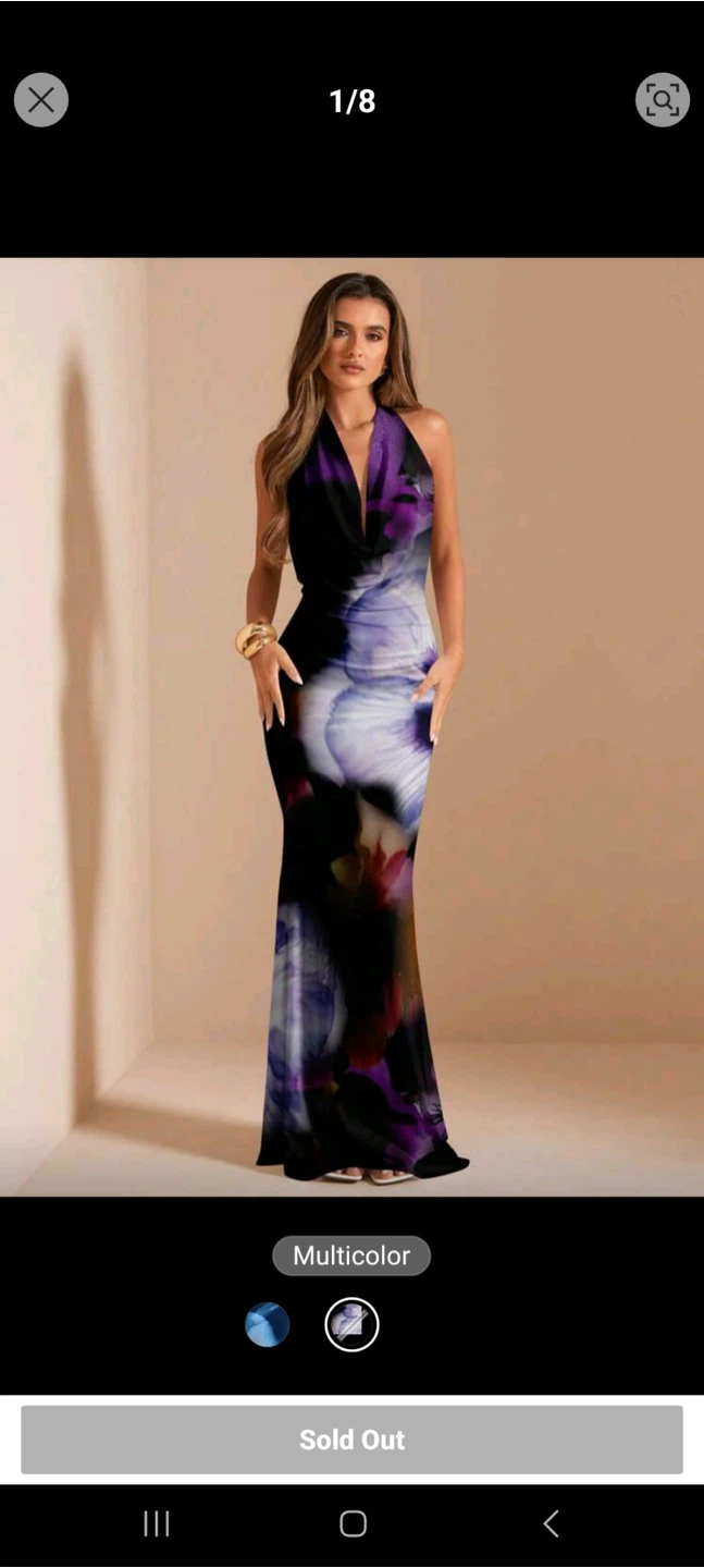 Multicolor Floral Maxi Dress NEW never worn