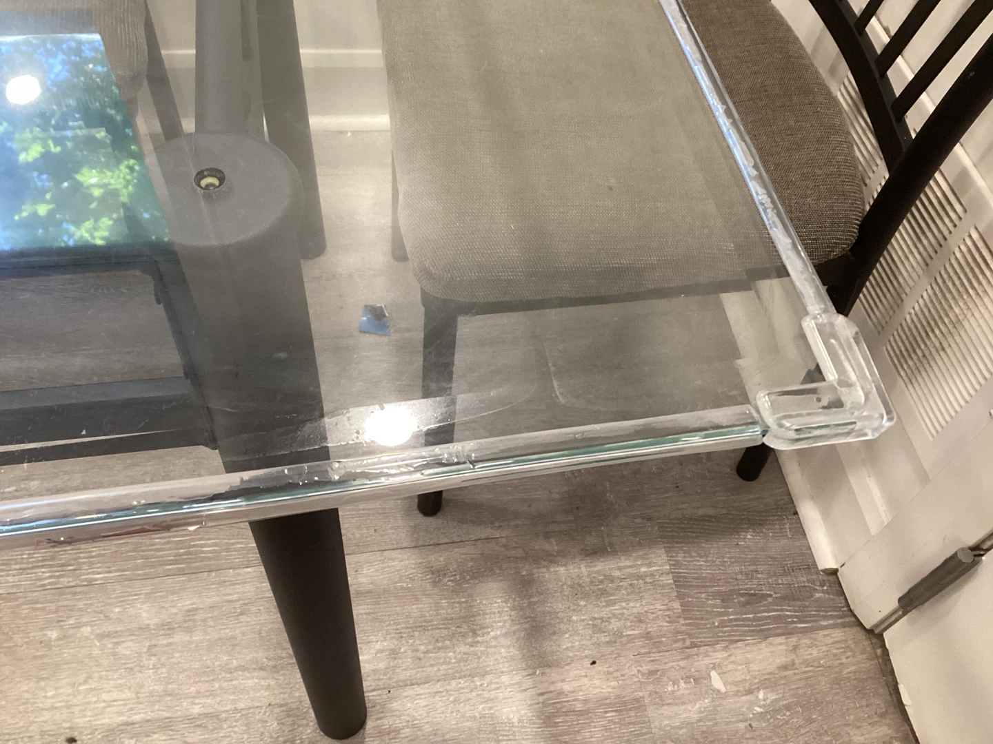 Glass Top Dining Table with Metal Frame - photo 4
