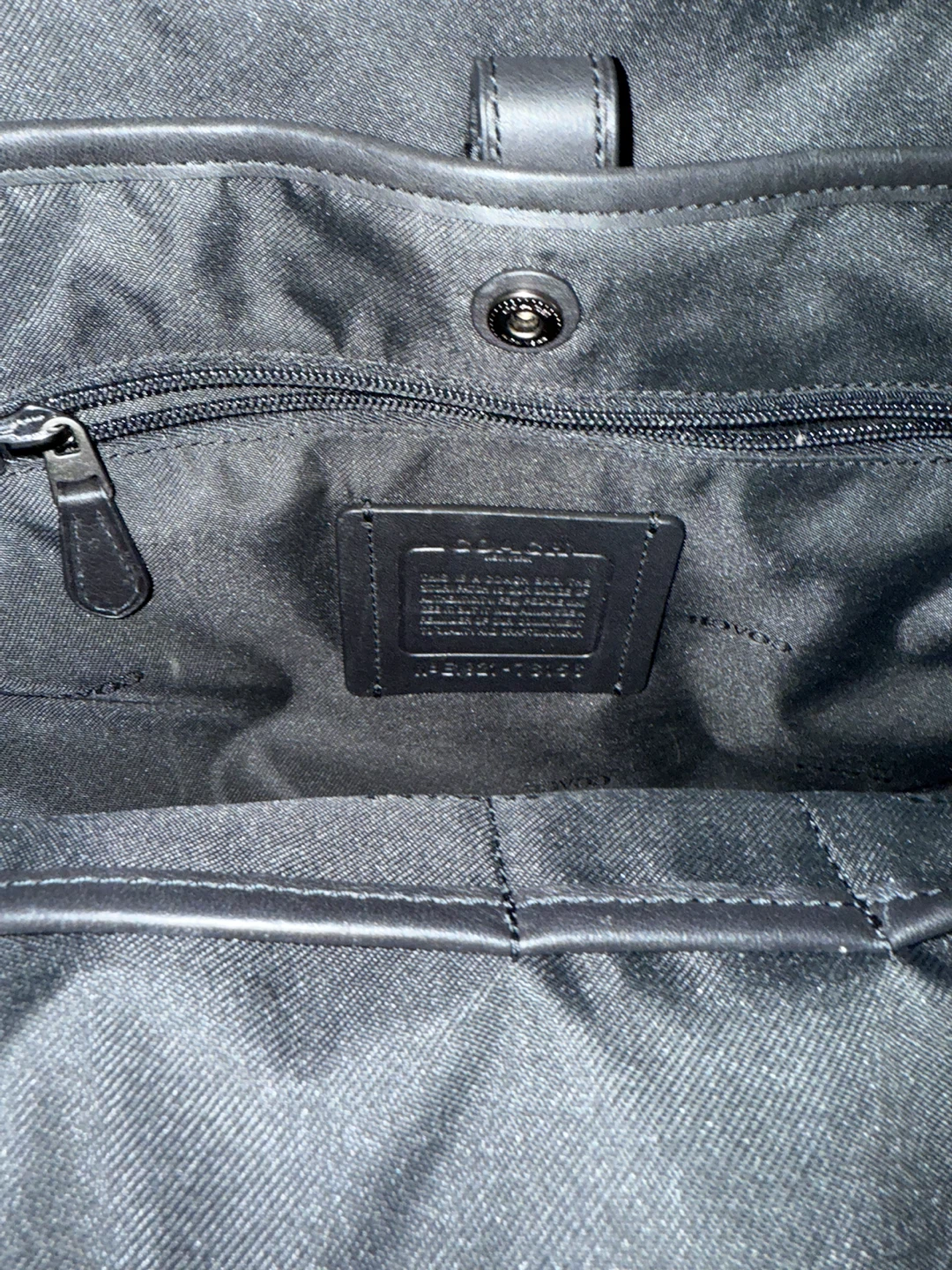 Coach Academy Backpack Black Signature Print - photo 2