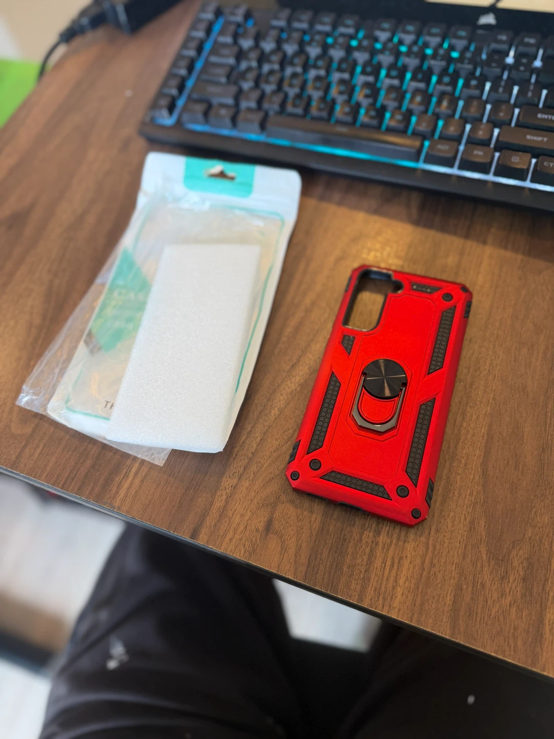 Red Protective Phone Case with Ring Holder - photo 2