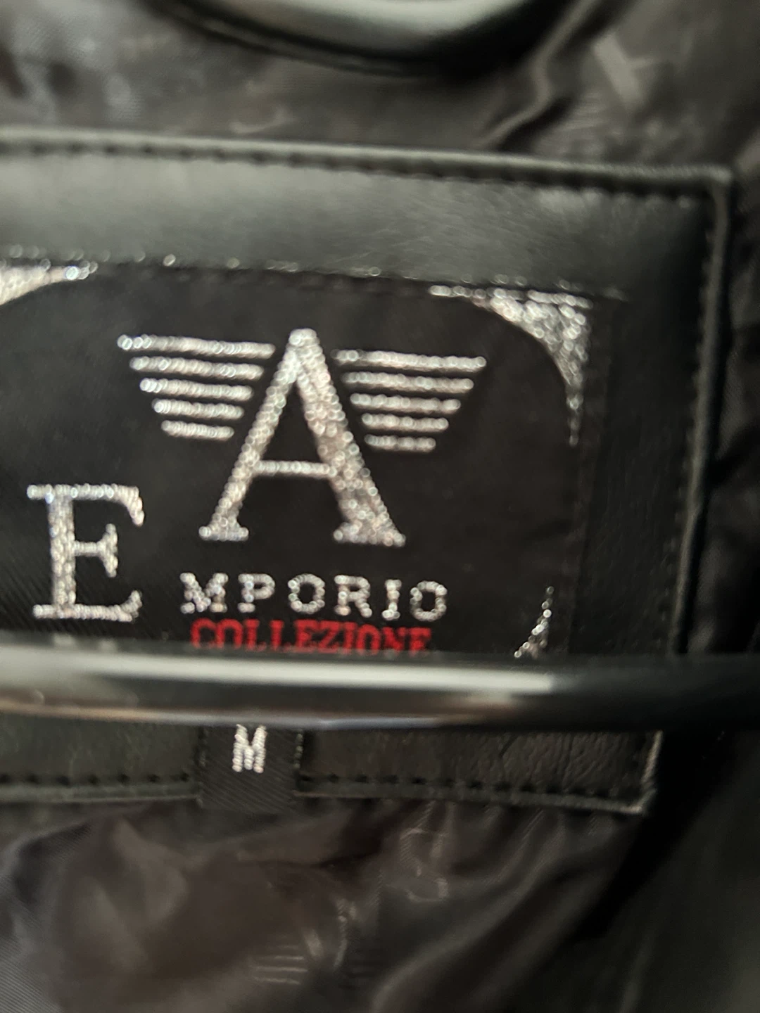 Emporio Collezione Black Faux Leather Jacket - Size M - photo 2