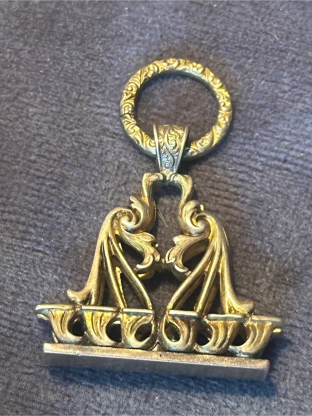 Victorian Gold Filled Watch Fob Blank Wax Seal