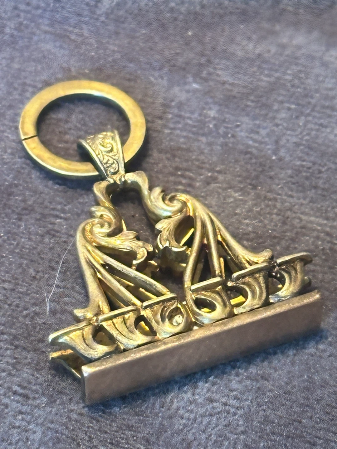 Victorian Gold Filled Watch Fob Blank Wax Seal - photo 3