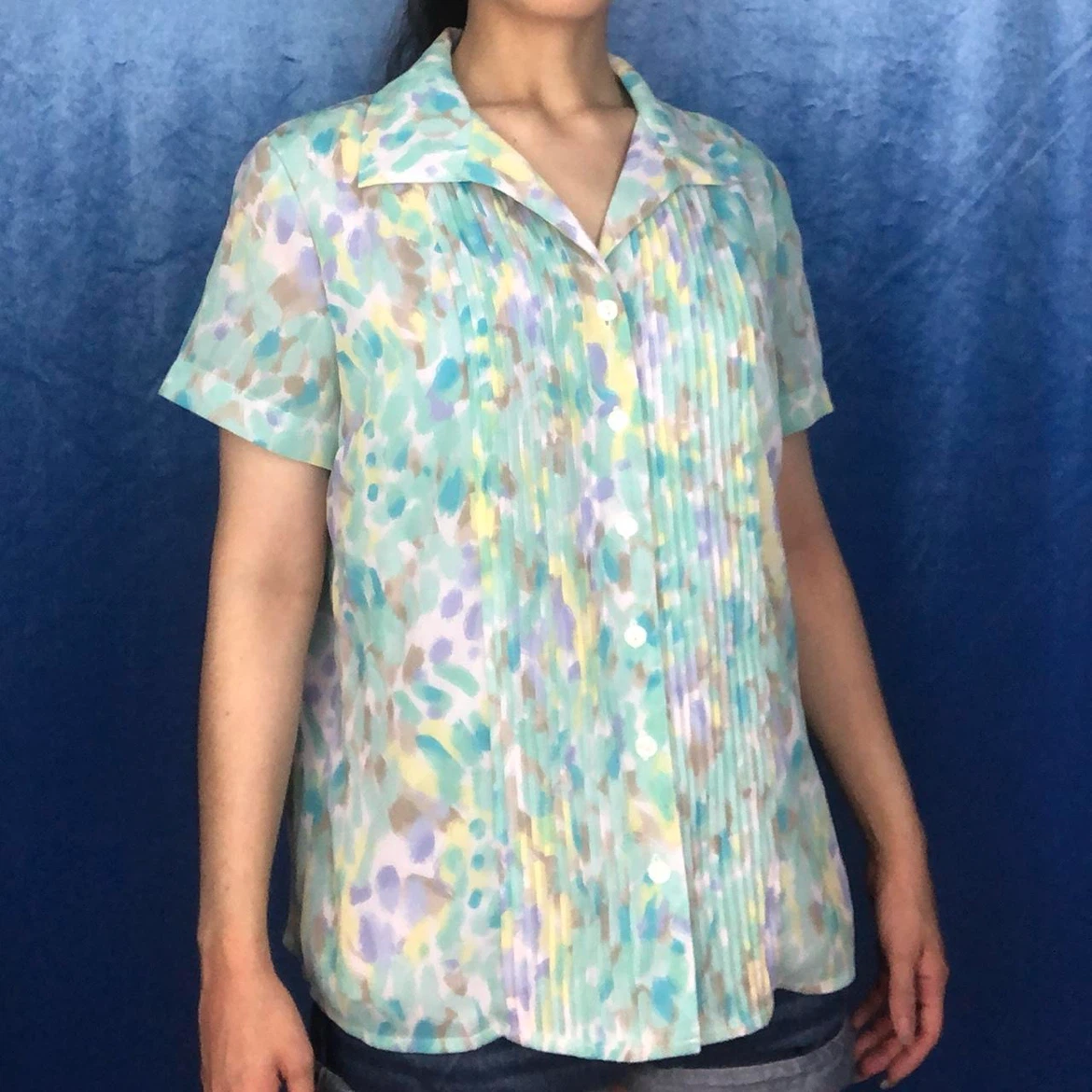 Retro Style Button-Up T-Shirt - photo 2
