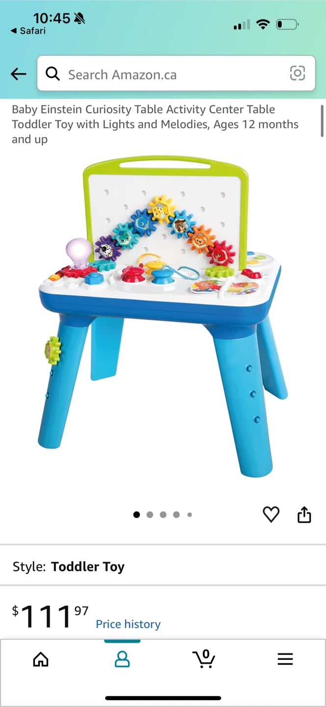Baby Einstein Curiosity Table Activity Center Toddler Toy