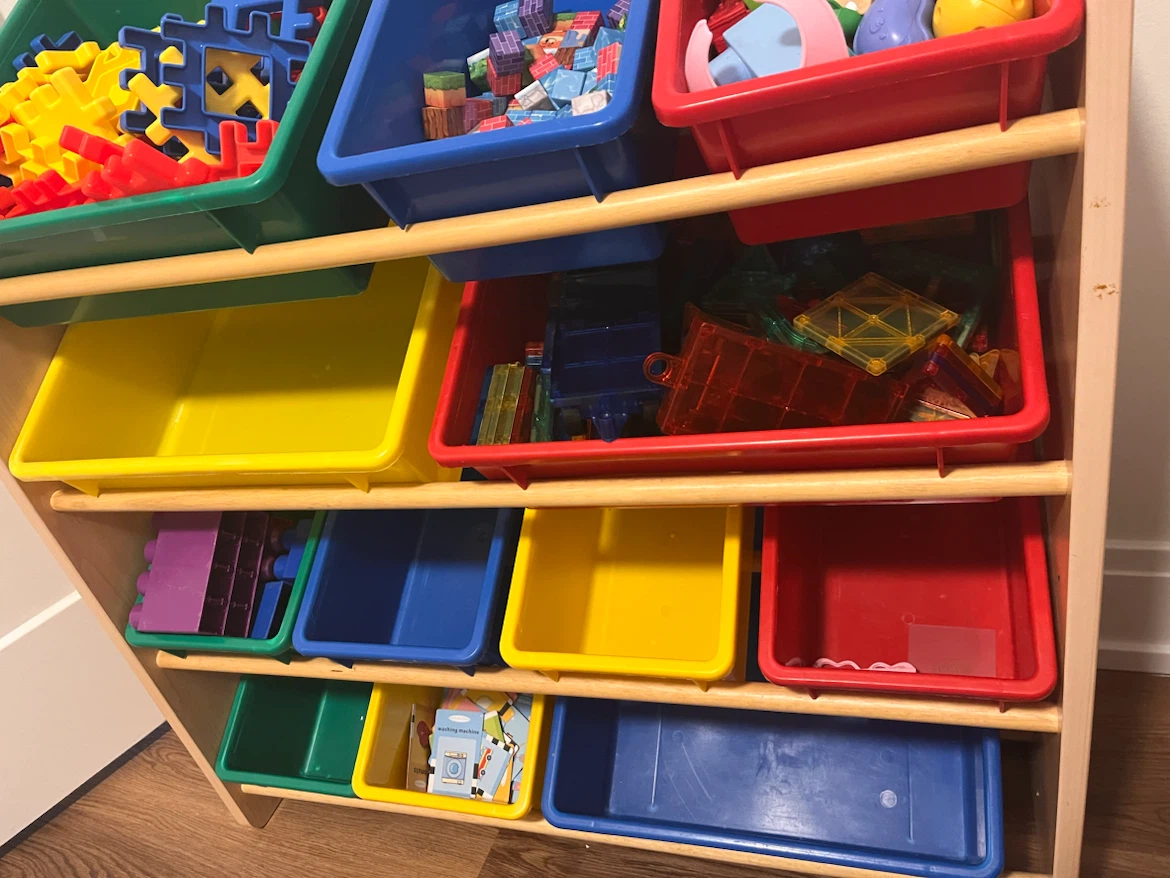 Wooden Toy Organizer with Bins - photo 3