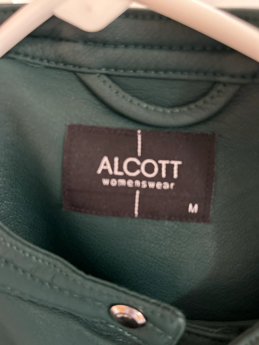 Alcott Women's Green Faux Leather Moto Jacket - photo 3