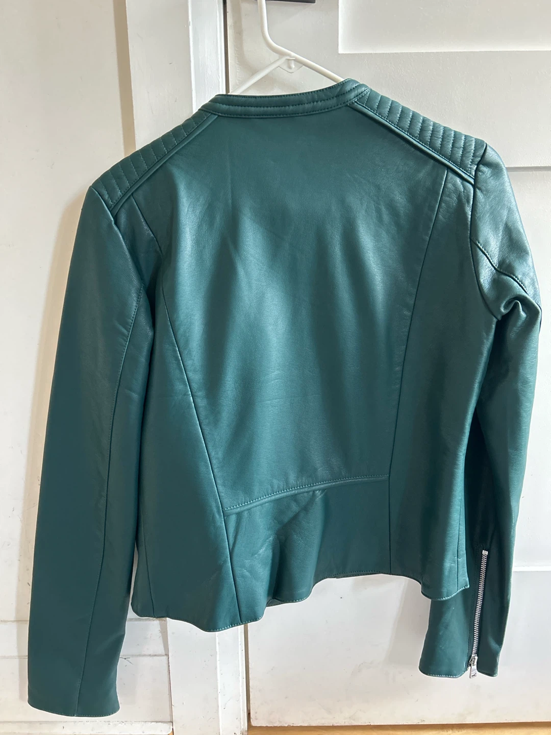 Alcott Women's Green Faux Leather Moto Jacket - photo 4