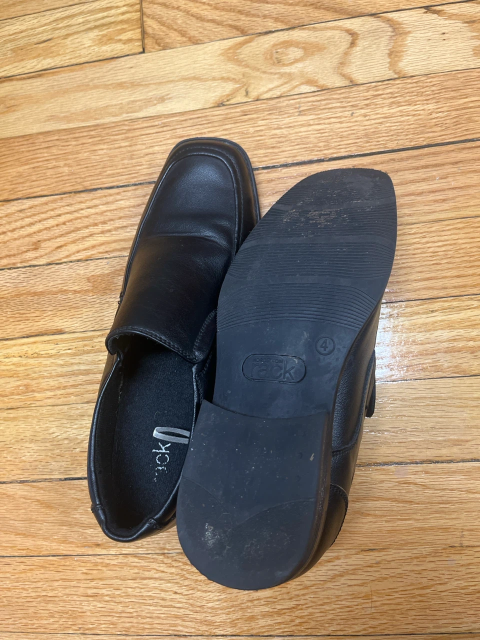 Black "Rack" Slip-On Loafer Dress Shoes - Size 4 - photo 2