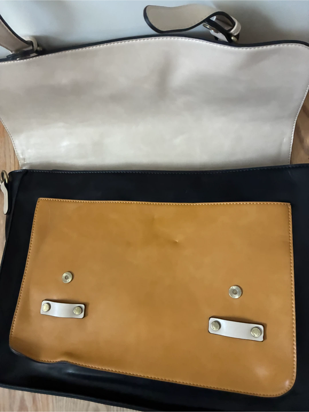 Fashion Satchel Bag - Black, Tan, Cream - photo 2