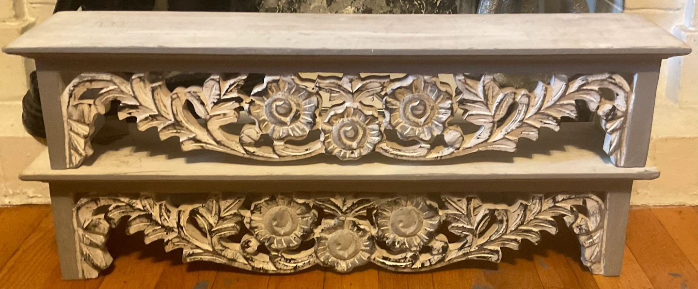 Carved Wood Shelf