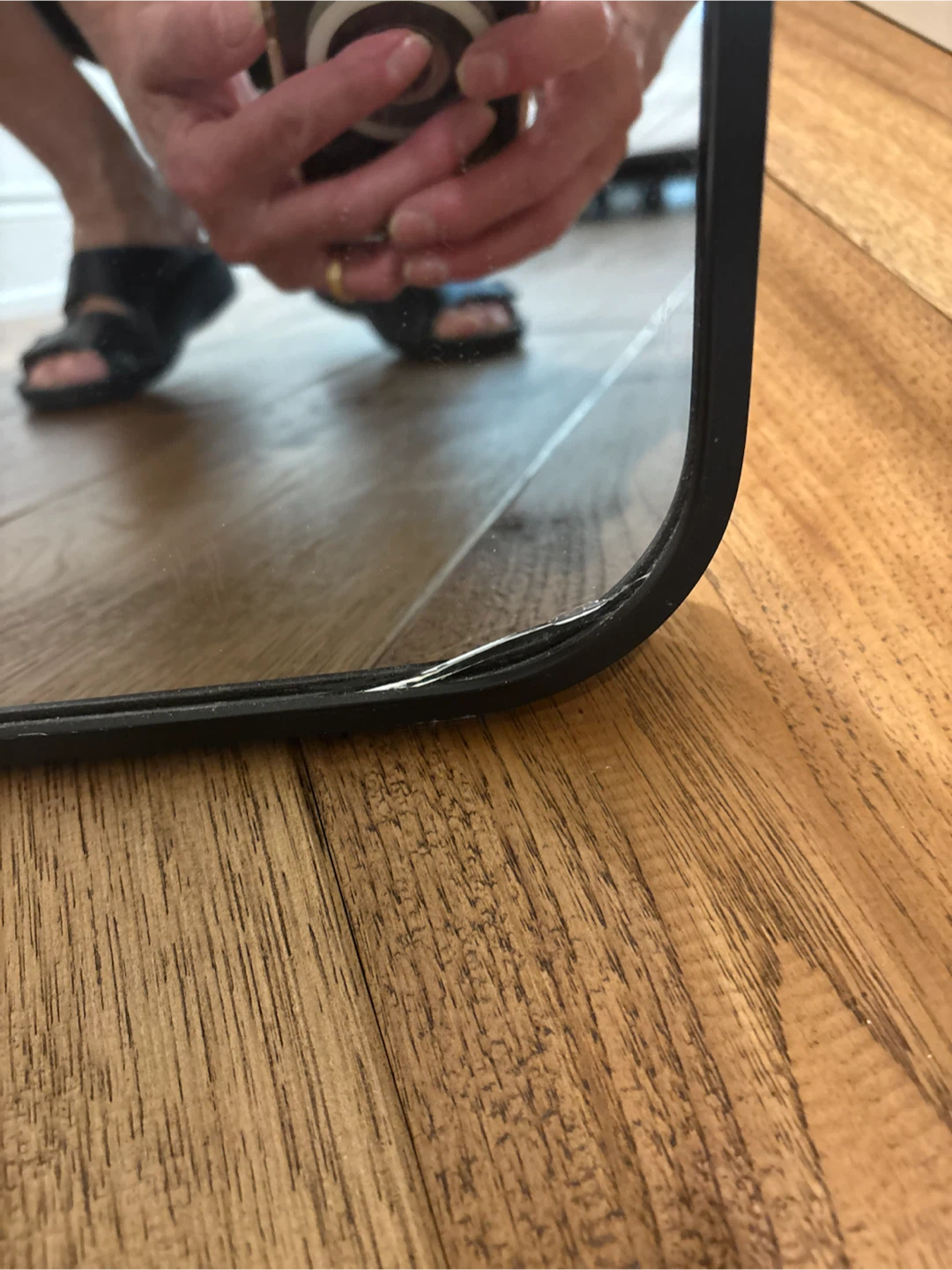 URBAN BARN Full Length Black Mirror with Stand - photo 4