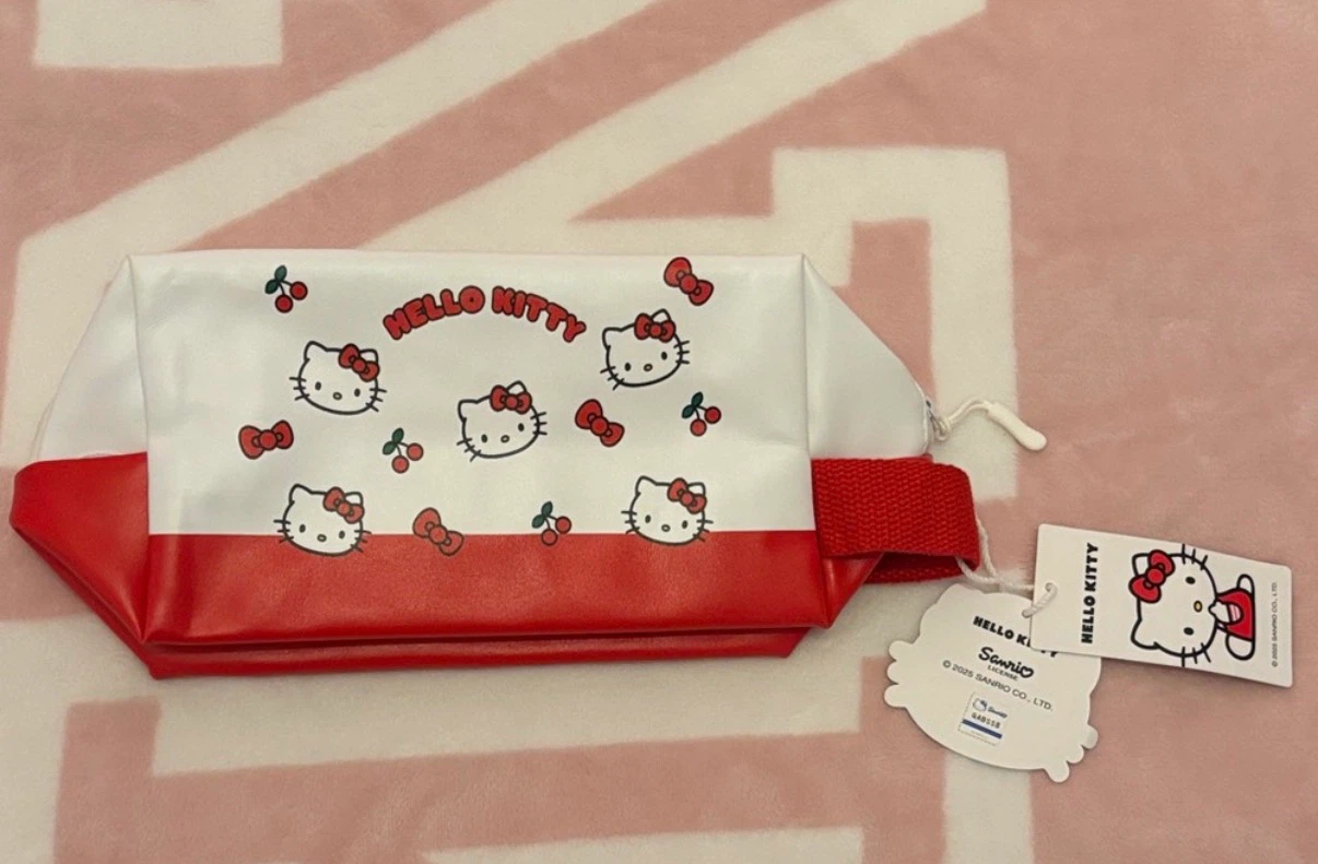 Hello Kitty Red & White Cosmetic Pouch Bag