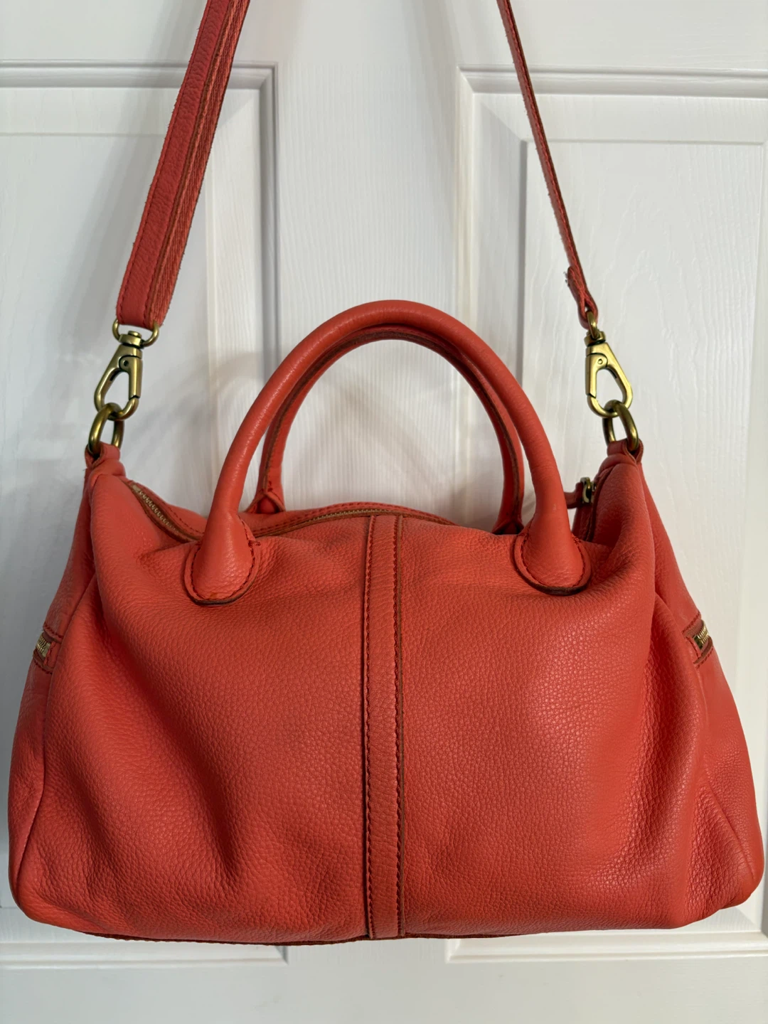 Fossil Leather Erin Satchel - Salmon Pink