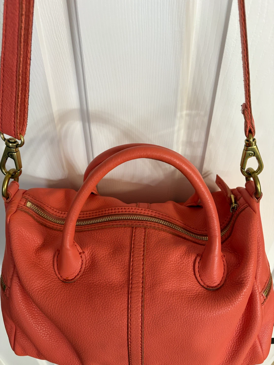 Fossil Leather Erin Satchel - Salmon Pink - photo 3