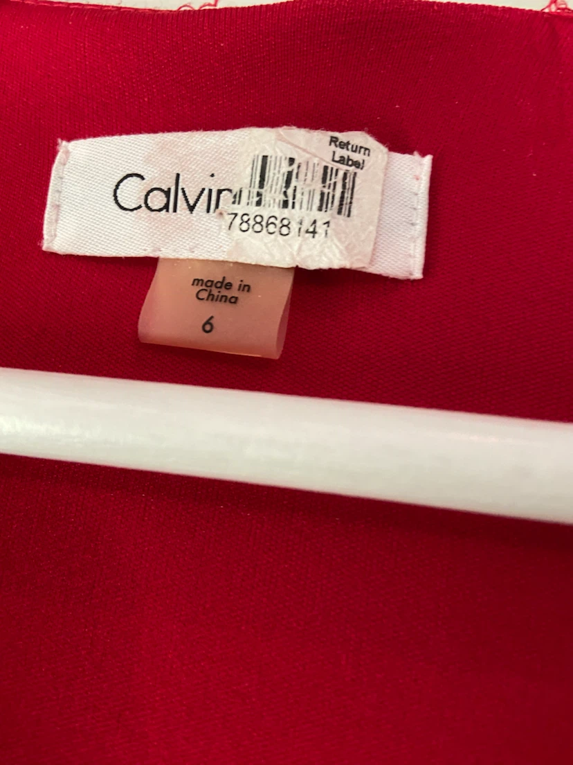Calvin Klein Red V-Neck Maxi Dress Size 6 - photo 2