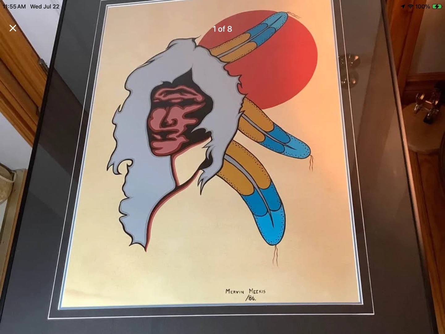 Vt Acrylic Ptg by First Nations Oji-Cree Artist Mervin Meekis 🐞