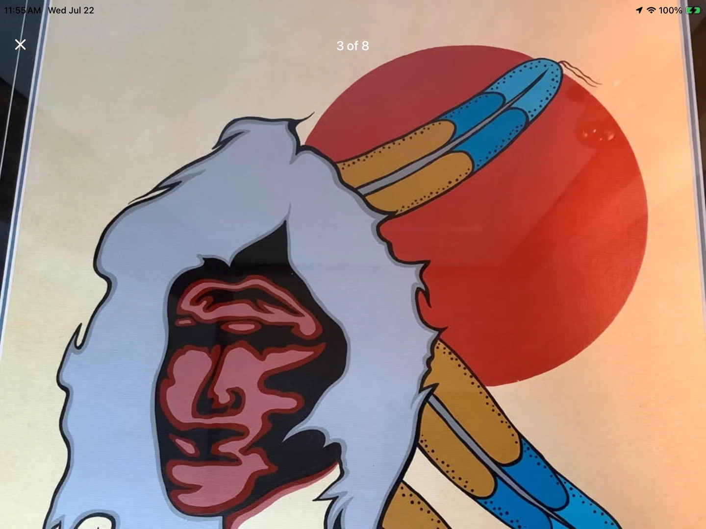 Vt Acrylic Ptg by First Nations Oji-Cree Artist Mervin Meekis 🐞 - photo 3