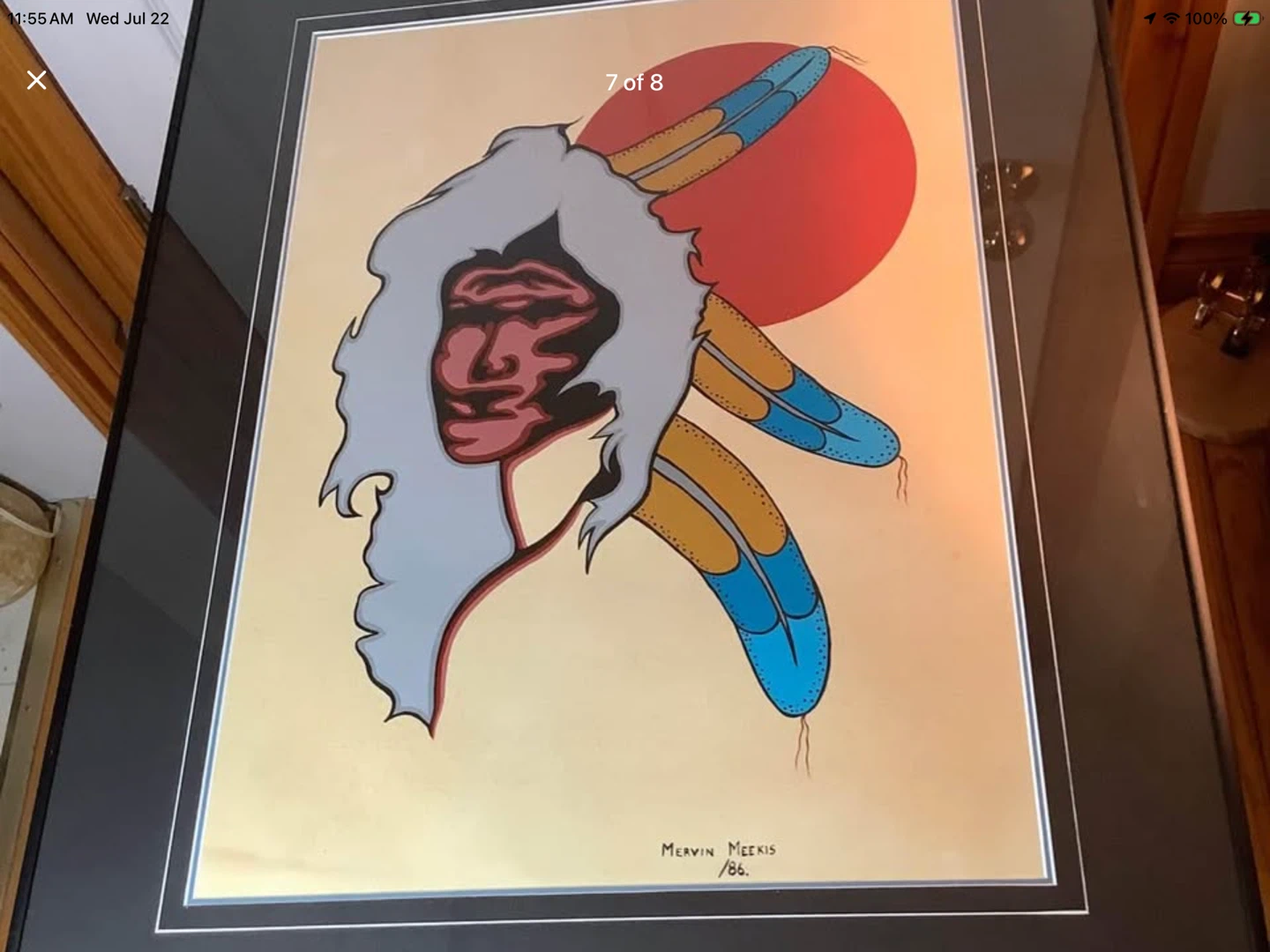 Vt Acrylic Ptg by First Nations Oji-Cree Artist Mervin Meekis 🐞 - photo 5
