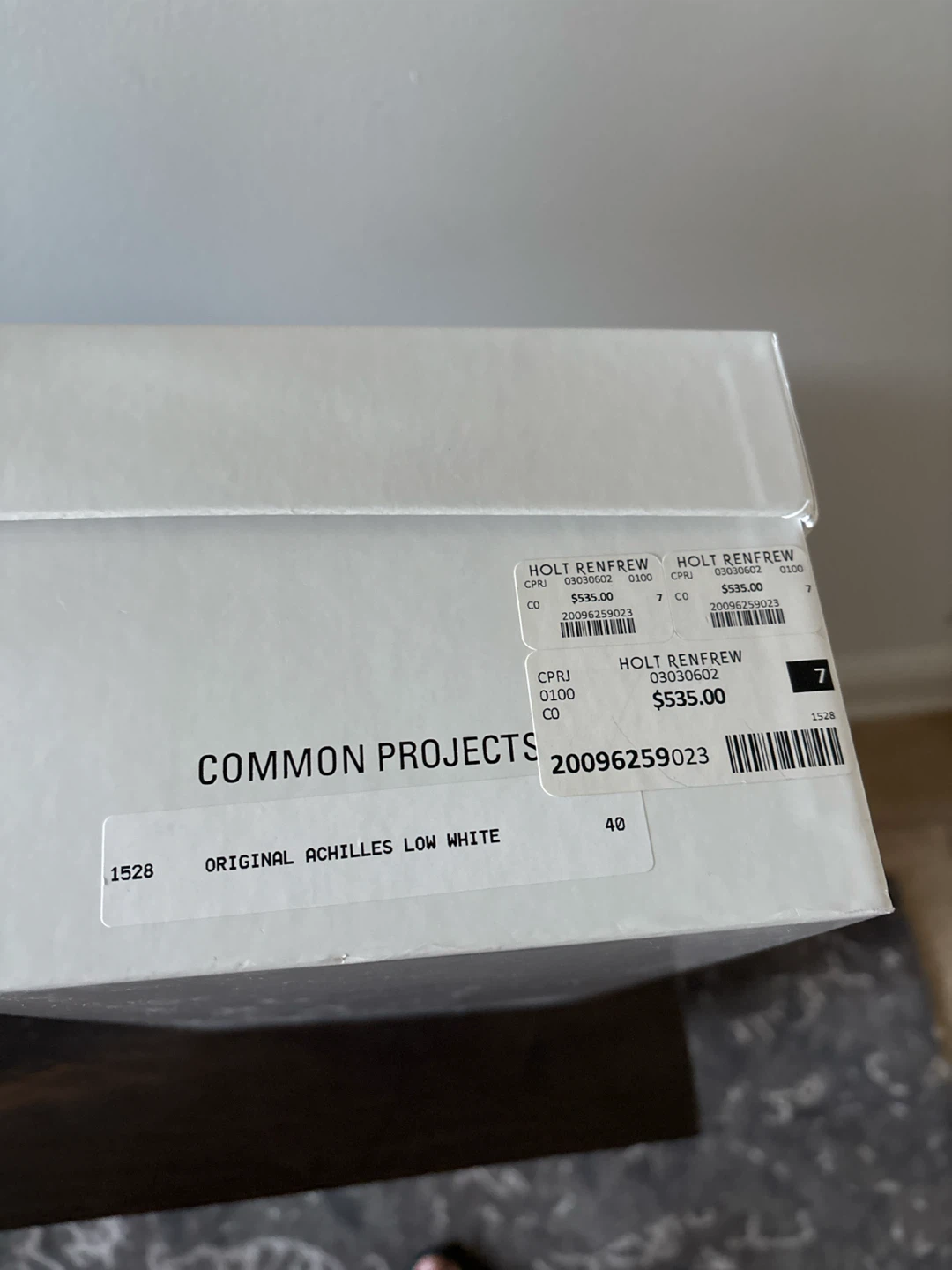 MENS SIZE 7 Common Projects Original Achilles Low White Sneakers - photo 5